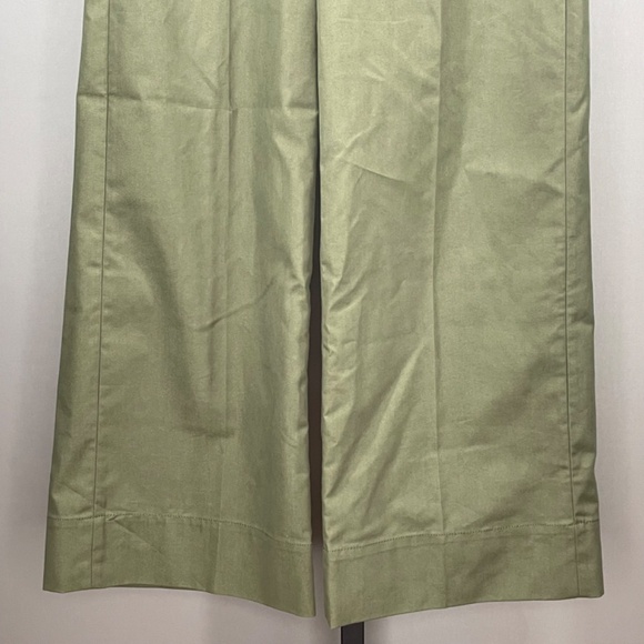 NEW J Crew Pants Womens 2 green wide leg preppy classic casual - Picture 3 of 9